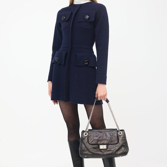 Chanel Leather Drill Accordion Flap Bag - Picture 2 of 9